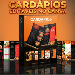 CARDAPIOS EDITAVEIS NO CANVA